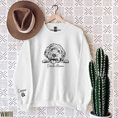 Goldendoodle Portrait Golden Mom Custom Sweatshirt