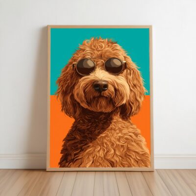 Goldendoodle Cool Labradoodle Sunglasses Pop Wall Art