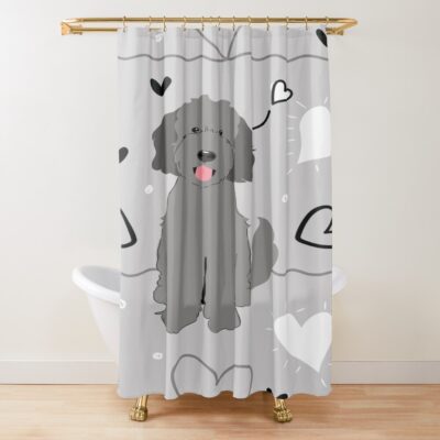 Goldendoodle Classic Graphic Shower Curtain