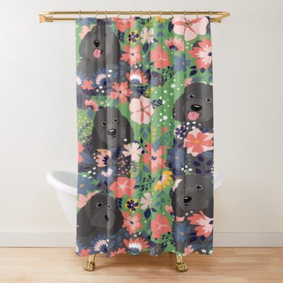 Goldendoodle Retro Graphic Shower Curtain