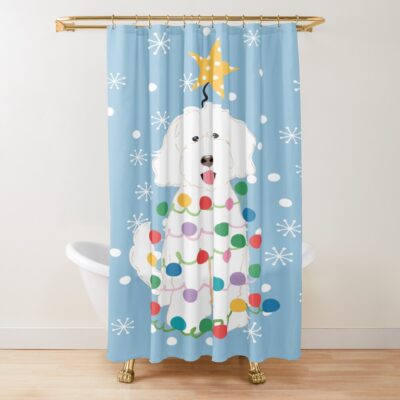 Goldendoodle Vintage Graphic Shower Curtain